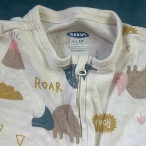 Old Navy Cream Baby Onesie with Animal Graphics